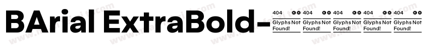 BArial ExtraBold字体转换